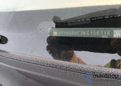 2019 Toyota Corolla Le from USA, damaged, VIN 2T1BURHE2KC156146